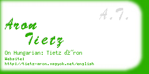 aron tietz business card